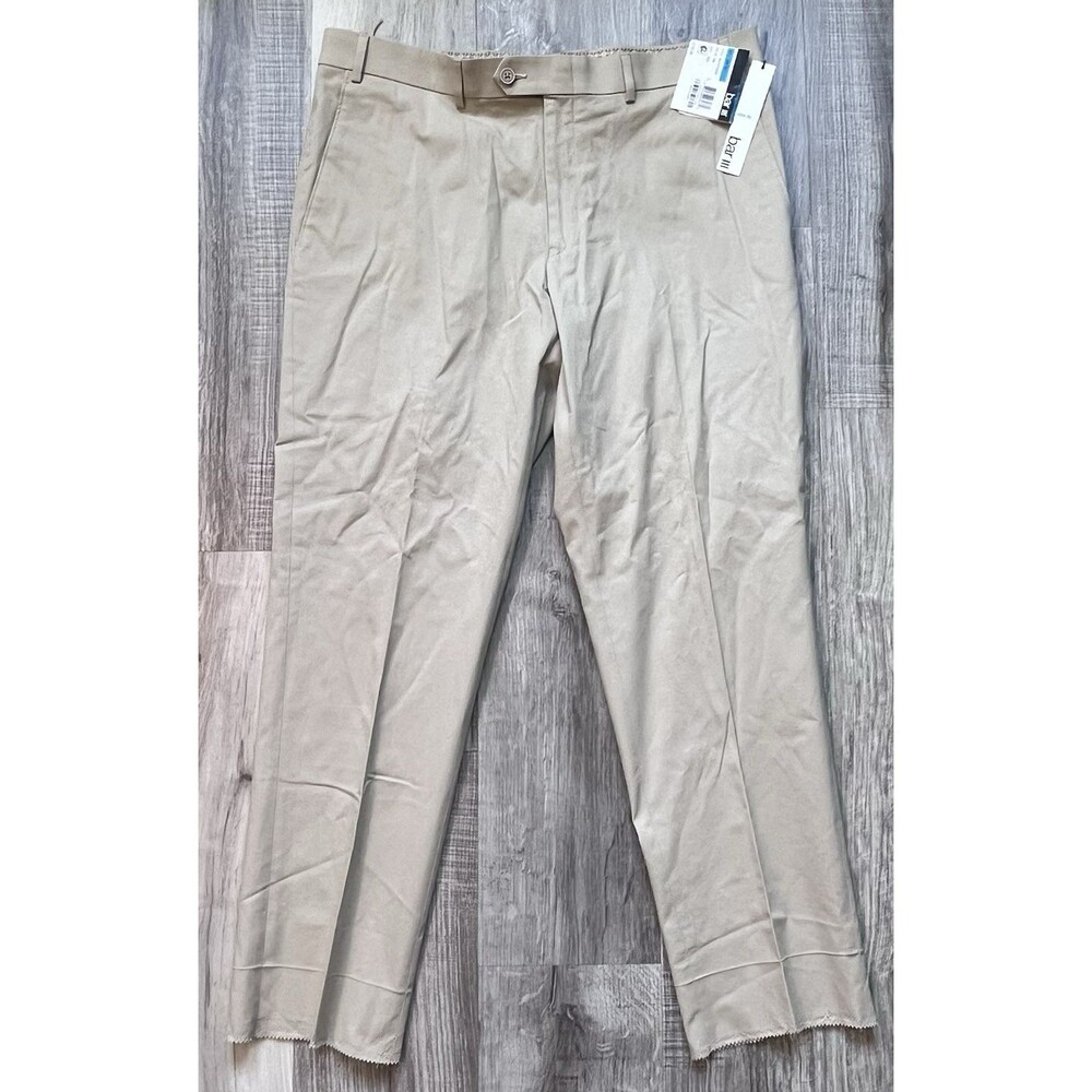 NWT Bar III Men's Slim-Fit Stretch Cotton Suit Pants Tan Solid *36x29 Read**
